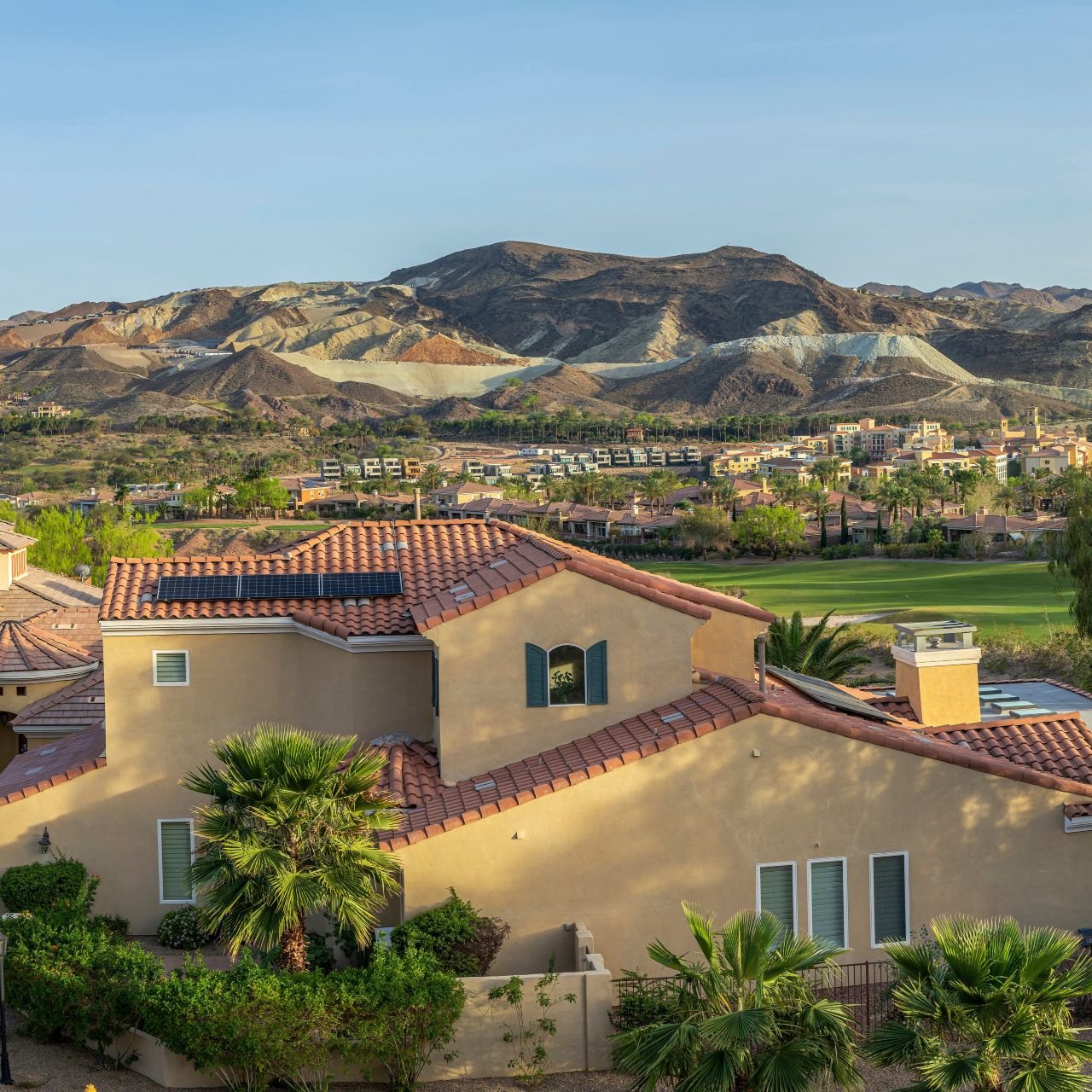 Exterior photo of adobe Las Vegas short-term rental home